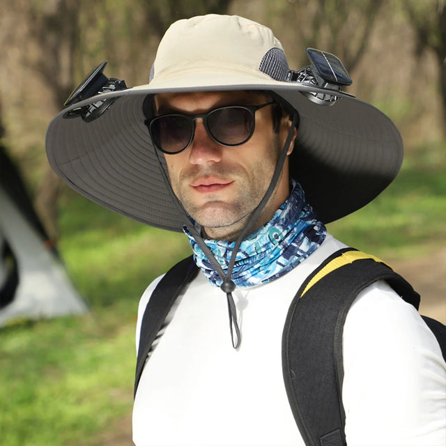 Solar-Powered Cooling Adventure Hat