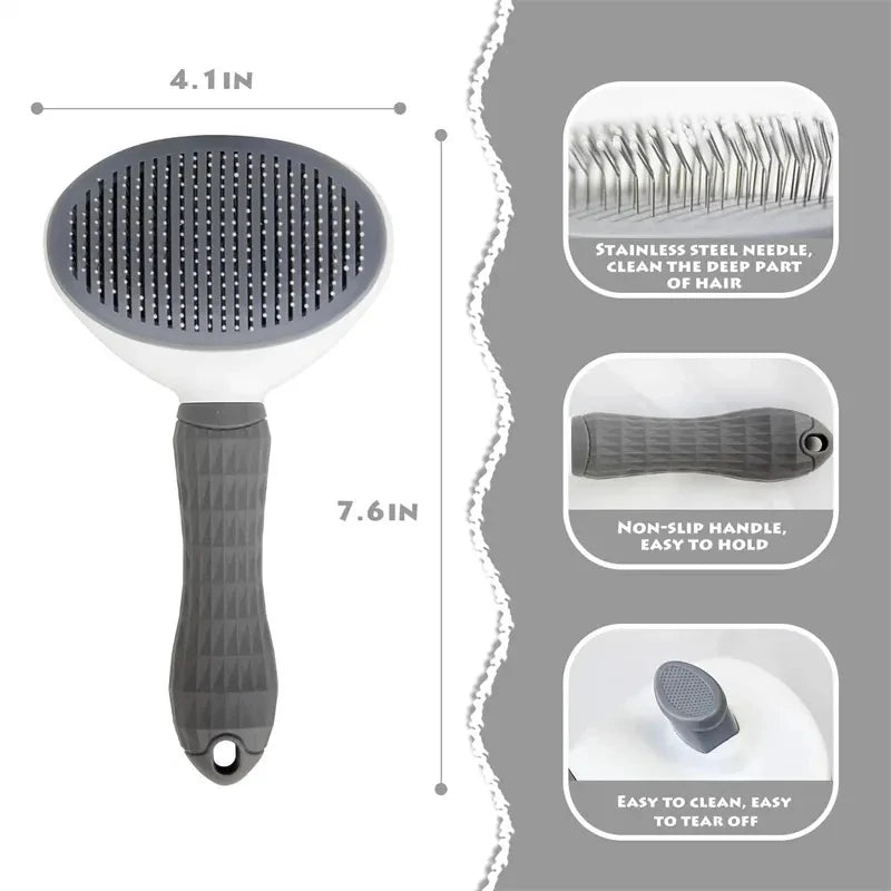 Self-Cleaning Pet Hair Remover Comb