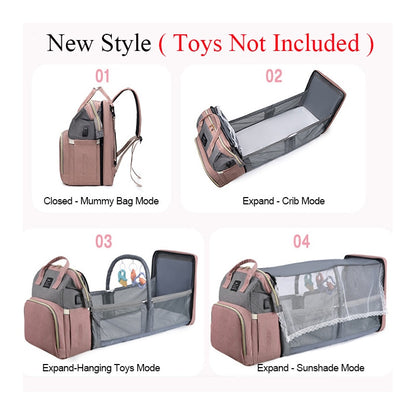 Portable Baby Bed , Changing Table and Diaper Bag.