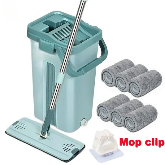 QuickClean -  Flat Squeeze Mop Set