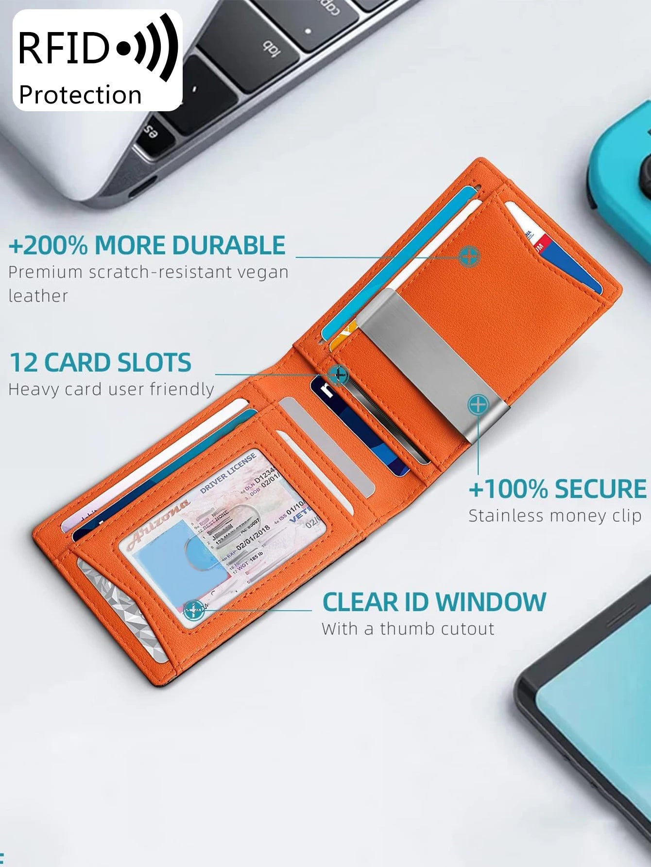 Secure Slim Anti Theft Wallet