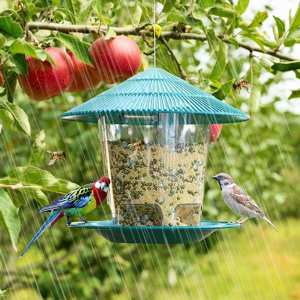 Outdoor Hex Bird Feeder