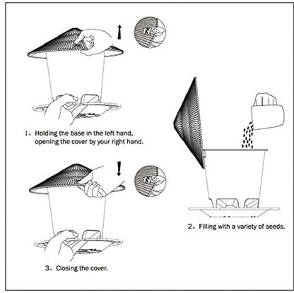 Outdoor Hex Bird Feeder