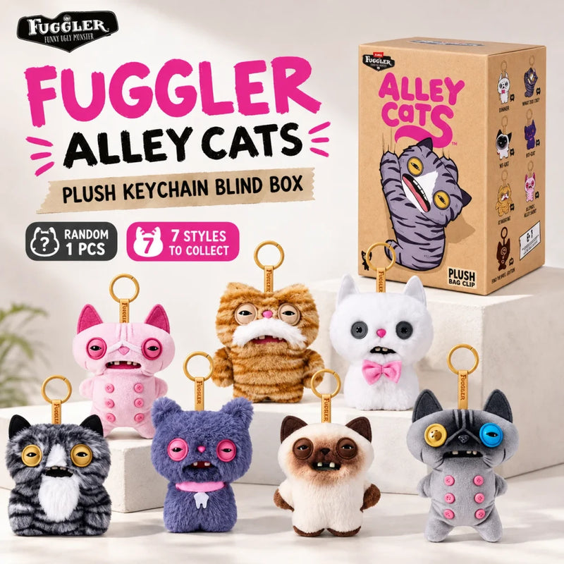 Fuggler Alley Cat Plush Keychain