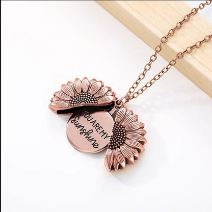 You Are My Sunshine Sunflower Necklace